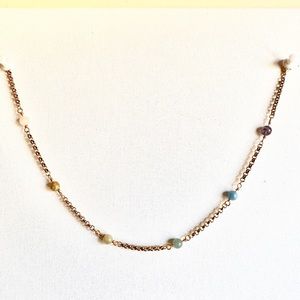 Pastel Pride Rainbow Bead Gold Choker Necklace